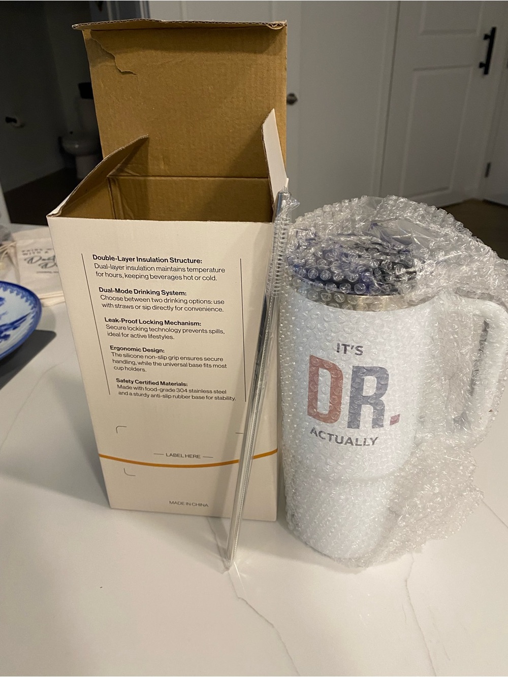 ‘It's Dr. Actually' Insulated Travel Mug